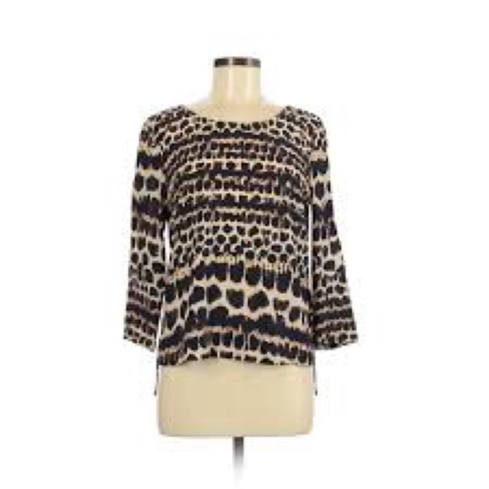 Anthropologie Maeve silk animal print blouse top‎